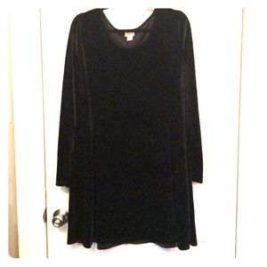 Stretch velvet shift dress